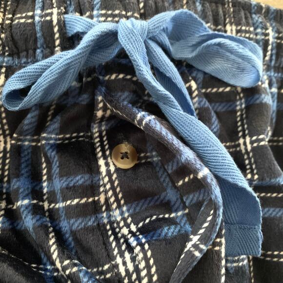 Bundle of 3 - Izod Mens Pajama Pants NWT Sz. Small Blue Plaid & Stripes Pockets - Picture 13 of 16